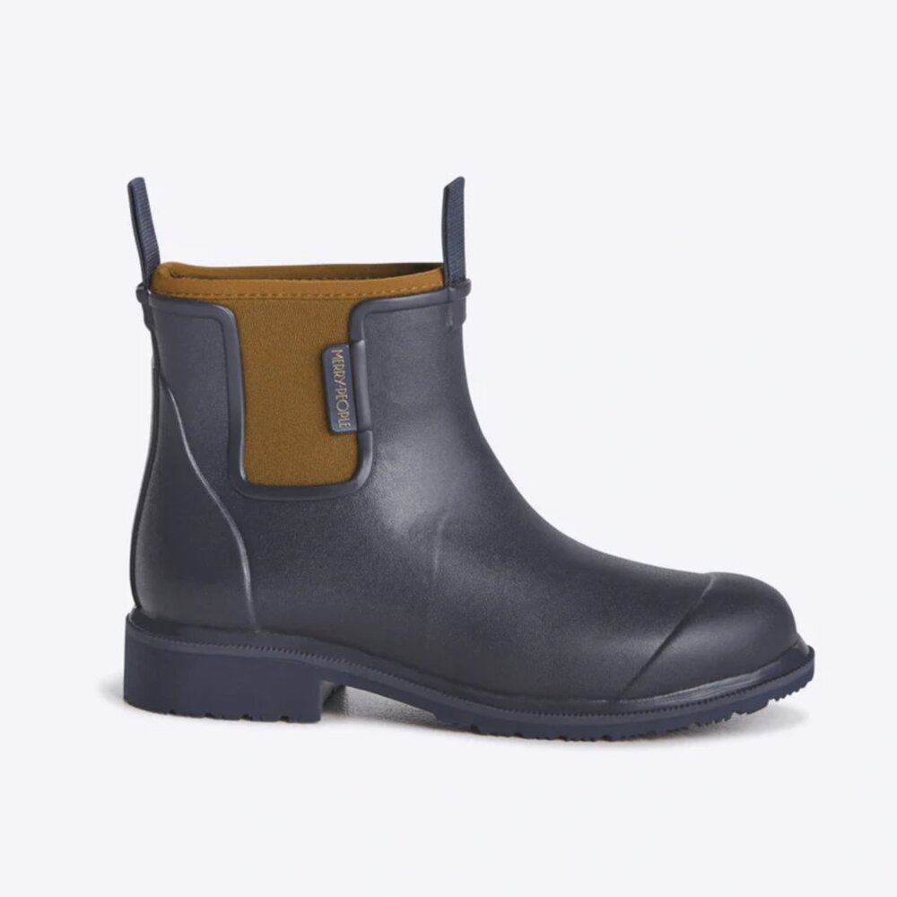 Merry People Oxford Blue & Tan Bobbi Rain Boots (W38)